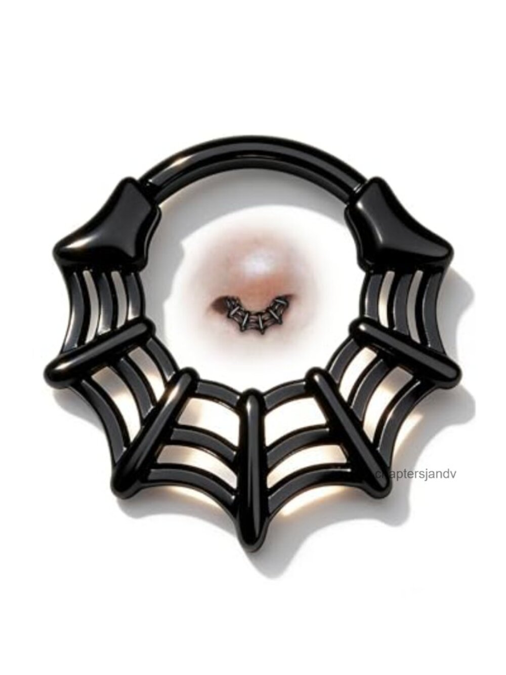 16G Spider Web Septum Ring 316L Stainless Steel Daith Piercing Jewelry